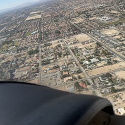 Flying over Las Vegas