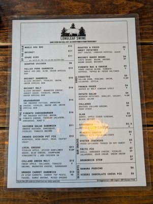 Menu photo 6 Longleaf Swine BBQ Raleigh, NC