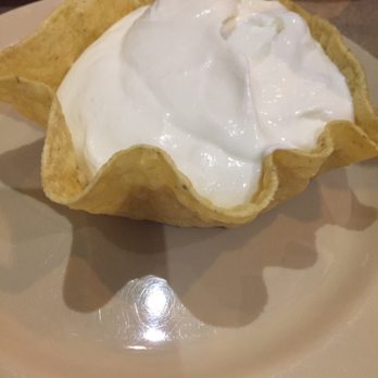 Cancun Mexican Restaurant - Sour cream comes in a tortilla shell. - Mexican Near Me - Crescent Springs, Kentucky