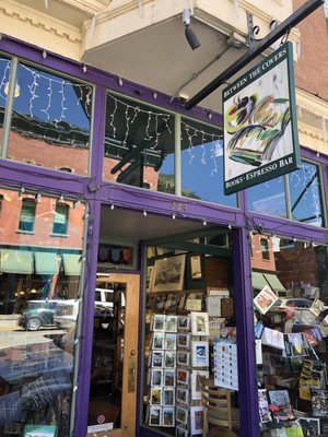 Between the Covers Bookstore and Bruno Cafe by null