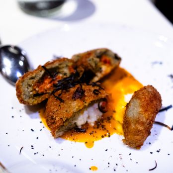 Donato Enoteca - suppli calabresi (eggplant fritter) - Italian Near Me - Redwood City, California Donato Enoteca - suppli calabresi (eggplant fritter) - Italian Near Me - Redwood City, California