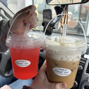 The Sugar Palette - Bucket drinks: strawberry refresher and cookie butter latte. Both 11/10! - Bakeries Near Me - Buffalo, New York The Sugar Palette - Bucket drinks: strawberry refresher and cookie butter latte. Both 11/10! - Bakeries Near Me - Buffalo, New York