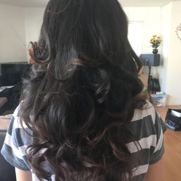 Perm setting. My hair after 2 days. Thanks to Linh, I love it