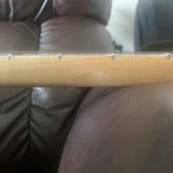 Chris’ Guitar Shop - Another shot to show how unnecessarily deep Chris cut the slots on my fret board. - Guitar Stores Near Me - Pomona, California Chris’ Guitar Shop - Another shot to show how unnecessarily deep Chris cut the slots on my fret board. - Guitar Stores Near Me - Pomona, California