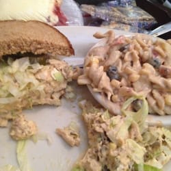 Chicken salad sandwich and the new chipotle pasta salad