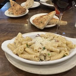 My boyfriend requested penne carbonara which they were pleased to do instead of spaghetti My boyfriend requested penne carbonara which they were pleased to do instead of spaghetti