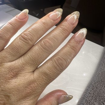 Angel’s Nails Spa - Natural acrylic fill with glitter ombre. Love the service and vibe here. Will definitely come back. - Waxing Near Me - Alameda, California