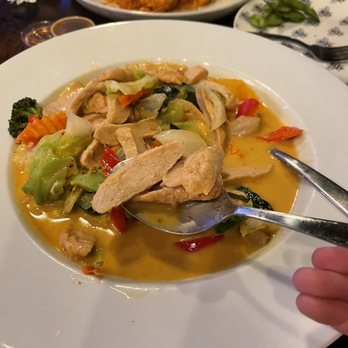 Tho One Thai Eatery - Penang curry with veggies and soy chicken - Thai Near Me - La Verne, California