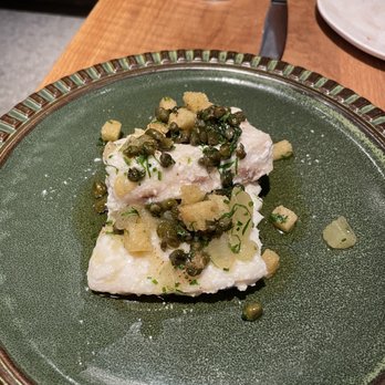 The Quinte Oyster Bar - Steamed Grouper in brown butter sauce - Cocktail Bars Near Me - Charleston, South Carolina