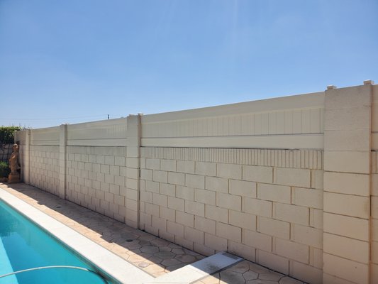 Tan Vinyl Extension - This vinyl extension was added to give more privacy to the owners backyard whose property reside next to a riverbed. Tan Vinyl Extension - This vinyl extension was added to give more privacy to the owners backyard whose property reside next to a riverbed.