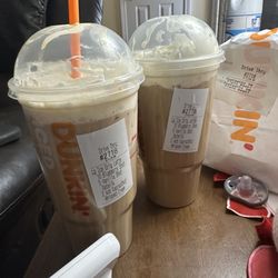 Dunkin' Donuts - 2 large iced lattes