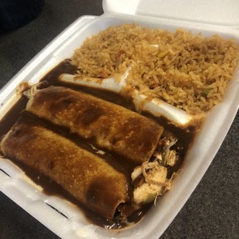 Anitas Mexican Grill - Beef Enchilada and Chicken Enchilada with a side of rice. - Mexican Near Me - Charlotte, North Carolina Anitas Mexican Grill - Beef Enchilada and Chicken Enchilada with a side of rice. - Mexican Near Me - Charlotte, North Carolina