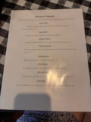 Menu photo 3 Macaluso's Italian Restaurant Fort Worth, TX Menu photo 3 Macaluso's Italian Restaurant Fort Worth, TX