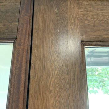Miracle Doors - this is interior finish from original stain by our Builder. - Refinishing Services Near Me - Houston, Texas Miracle Doors - this is interior finish from original stain by our Builder. - Refinishing Services Near Me - Houston, Texas