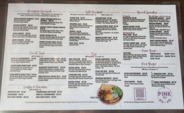 Menu photo 2 Pink Cafe Hallandale Beach, FL Menu photo 2 Pink Cafe Hallandale Beach, FL