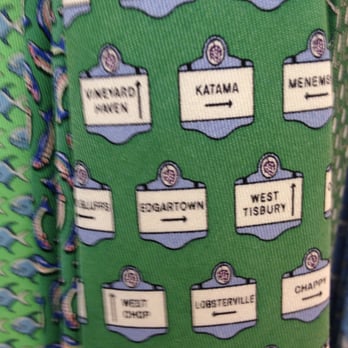 Vineyard Vines - Tie with Martha's Vineyard locales on it. - Men's Clothing Near Me - Hingham, Massachusetts
