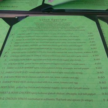 Thai House Restaurant - Lunch Menu - Thai Near Me - Redlands, California