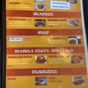 Manila Couve - Menu - Filipino Near Me - Vancouver, Washington Manila Couve - Menu - Filipino Near Me - Vancouver, Washington