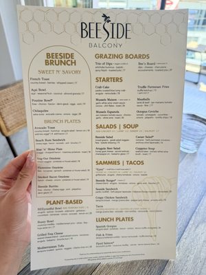 Menu photo 7 Beeside Balcony LA JOLLA, CA