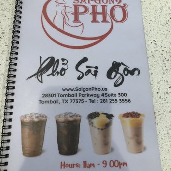 Saigon Pho - Menu 11.2.22 - Vietnamese Near Me - Tomball, Texas