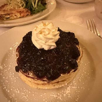 Minetta Tavern - ricotta pancakes with blueberry compote - French Near Me - Washington, DC, District of Columbia Minetta Tavern - ricotta pancakes with blueberry compote - French Near Me - Washington, DC, District of Columbia