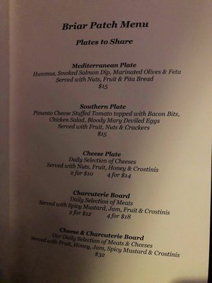 Menu photo 8 The Briar Patch Flora, MS Menu photo 8 The Briar Patch Flora, MS