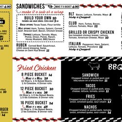 Happy Jakes - Back side of menu!