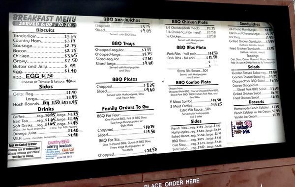 Menu photo 5 Country Barbeque Greensboro, NC