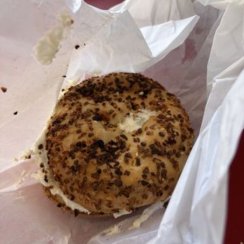 Bagel Uprising - Ballston - Onion Bagel with Cilantro, Jalapeno, Lime cream cheese - Bagels Near Me - Arlington, Virginia