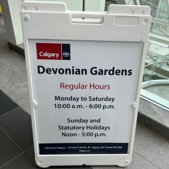 Devonian Gardens - Hours August 2023 - Parks Near Me - Calgary, Alberta