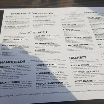 The Hook Lakeside Grill - Menu (September 2020) - New American Near Me - Mackinaw City, Michigan