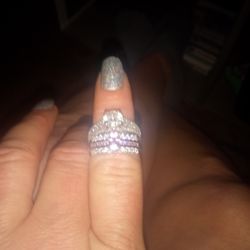 Easy Pawn - One pink diamond one regular diamond both 925