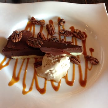 Prospect Gourmand - chocolate tart with candied pecans and salted caramel ice cream - New American Near Me - Beverly Hills, California Prospect Gourmand - chocolate tart with candied pecans and salted caramel ice cream - New American Near Me - Beverly Hills, California