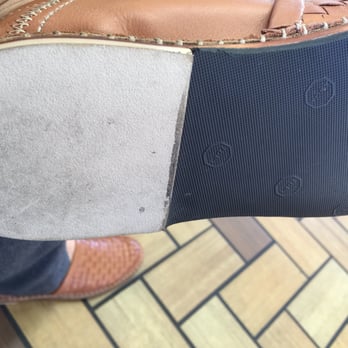 Tom's Shoe Repair - This is to show u only half a shoe is done - Shoe Repair Near Me - Riverside, California