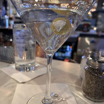 Copper Door - Tito vodka martini with blue cheese stuffed olives. - New American Near Me - Bedford, New Hampshire Copper Door - Tito vodka martini with blue cheese stuffed olives. - New American Near Me - Bedford, New Hampshire