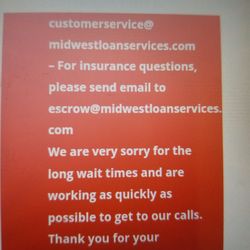 Midwest Loan Services - Website message