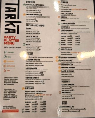 Menu photo 1 Tarka Indian Kitchen - Wender Plaza San Antonio, TX Menu photo 1 Tarka Indian Kitchen - Wender Plaza San Antonio, TX