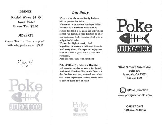 Menu photo 5 Poke Junction Palmdale, CA