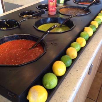 Rubio's Coastal Grill - The condiments bar - Mexican Near Me - Oceanside, California Rubio's Coastal Grill - The condiments bar - Mexican Near Me - Oceanside, California