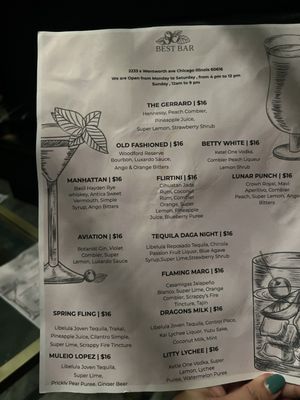 Menu photo 1 Best Bar Chicago, IL