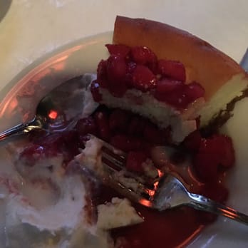 Chef Vola's - Ricotta Cheesecake- served warm with strawberries. - Italian Near Me - Atlantic City, New Jersey