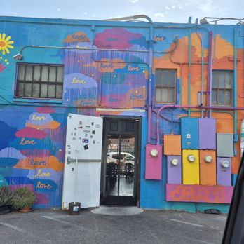 Taco Surf PB - Rear parking mural and entrance - Breakfast & Brunch Near Me - San Diego, California