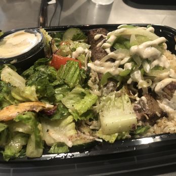 Kabab City - Beef plate and the tiny container, top left is $2 hummus - Mediterranean Near Me - Merced, California Kabab City - Beef plate and the tiny container, top left is $2 hummus - Mediterranean Near Me - Merced, California
