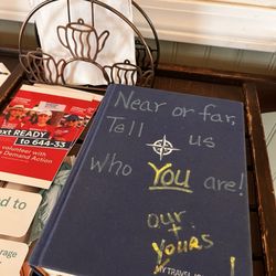 Sip & Sit with ME - They have a guest book!