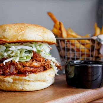 Polly's Pies - Pulled BBQ Chicken Sandwich - Bakeries Near Me - Huntington Beach, California Polly's Pies - Pulled BBQ Chicken Sandwich - Bakeries Near Me - Huntington Beach, California