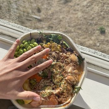 Poke Tea - HUGE poke bowl My hand for size reference!! - Poke Near Me - Hayward, California Poke Tea - HUGE poke bowl My hand for size reference!! - Poke Near Me - Hayward, California