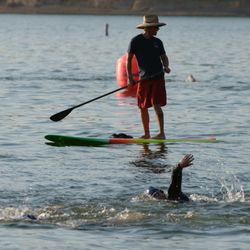 SW Health Resources - Guarding the swim of the 2017 Ukiah Triathlon