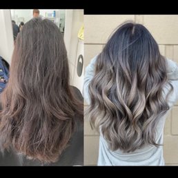 ash grey balayage