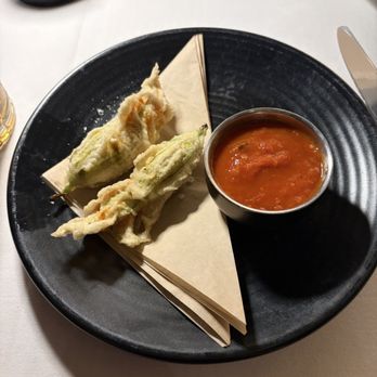 Crossroads Kitchen - Stuffed Zucchini Blossoms (GF) - Vegan Near Me - Las Vegas, Nevada