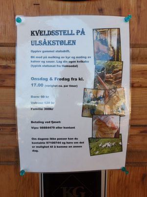 Menu photo 1 Ulsåkstølen Hemsedal, Menu photo 1 Ulsåkstølen Hemsedal,